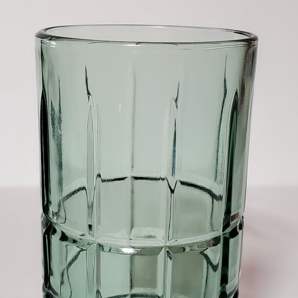 Anchor Hocking Glass Tumbler Tartan Green Vintage - Picture 3 of 7